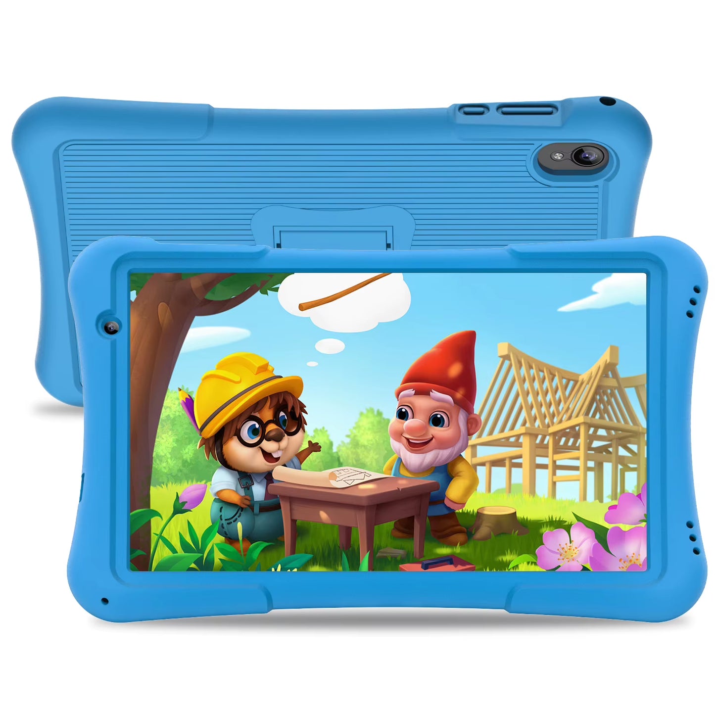 10 Inch Kids Tablet Android 12, 4GB(2+2)+32GB, Quad Core, 6000 Mah, Wifi 6, Dual Camera, Bluetooth, Toddler Tablet
