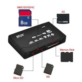 All in One Card Reader USB 2.0 SD Card Reader Adapter Support TF CF SD Mini SD SDHC MMC MS XD