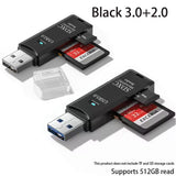 2-In-1 Multi Functional USB 3.0 Card Readermicro SD Tfmemorycardreaderusbflashdrive Cardreaderadapter for Pclaptops Accessories