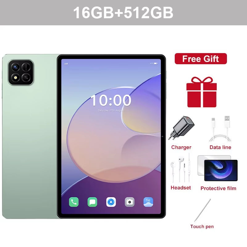 2025 New Pad 7S Pro Tablet PC 10.1" Global Edition 5G Dual SIM Android 15 Tablets 22GB+2TB Wifi GPS Children'S Kids Tab Tablet