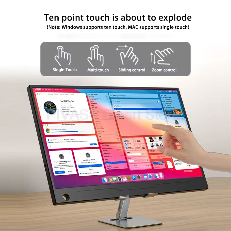 14 Inch Touchscreen Portable Monitor for PC Laptop Secondary Screen Expansion Switch External Display 10-Point Touch 100%SRGB