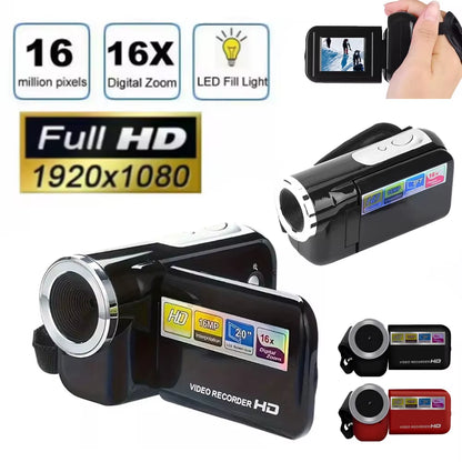 Vlog Camera 1080P Full HD 16 Million Pixels DV Camcorder Digital Video Camera 16X Digital Zoom Camera with Fill Light New Gifts