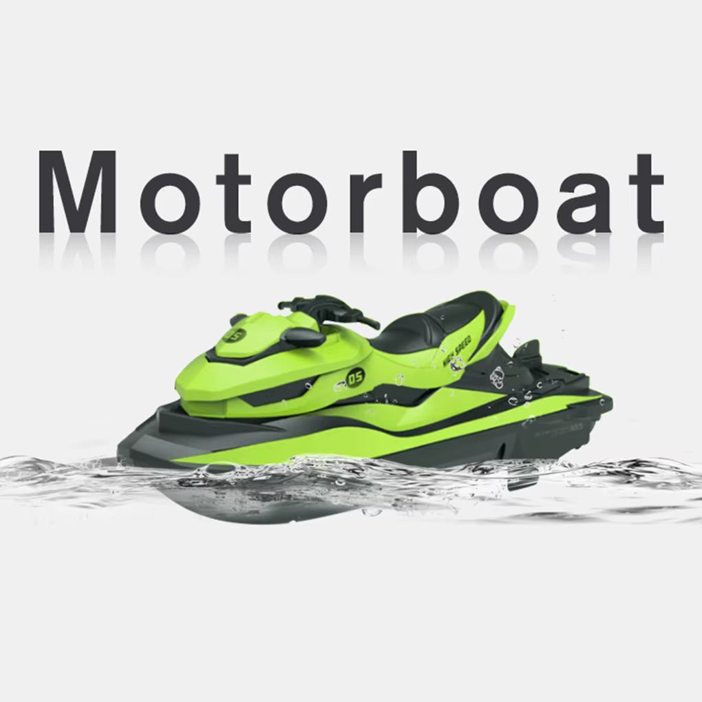 Mini Jet Ski High-Speed RC Motorboat Waterproof High-Speed Rc Toys Simulation Body Remote Control Boat for Kids Gift
