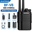 Mini Walkie Talkie Handheld BF-V8 BFV8 Gray Green Orange Intercom UHF HF Transceiver Walkie Talkie 10 KM