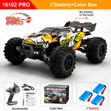 16101 /16102 PRO 1:16 High Speed RC Car with LED Light Drift 70KM/H 4WD RC Off-Road Car Monster Truck Toy for Kid Gifts