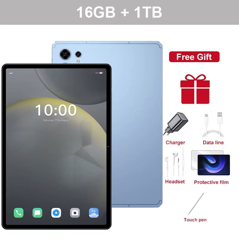 2025 Original Tab Pad 7S Pro 10" Android 15 Tablets Global Snapdragon 8 Gen3 22GB+2TB Tablet PC 10000Mah 5G Dual SIM Kids Tablet