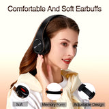 Men Gift Gold Wireless Headphones Bluetooth Earphone Stereo Headset Game with Build-In MIC with Universal for Android and Ios