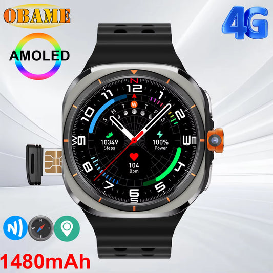 2025New WATCH 7 Ultra Upgrade 5G Smart Watch Men 1480Mah 32GB Memory 480*480 HD Screen Camera NFC GPS Compass Sports Smartwatch
