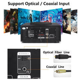 5.1 Home Theater Set 200W Peak Sound Box 8Ω Hifi Bluetooth Speaker 3-Way 3 Inch Active Audio Coaxial Optical USB for Home KTV