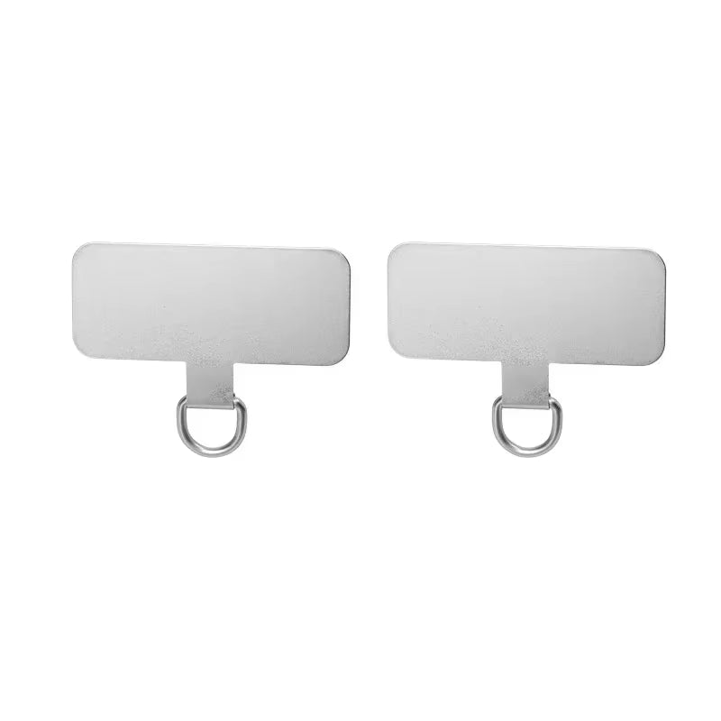 3/2/1Pcs Stainless Steel Hanging Clip Anti-Lost Metal Phone Lanyard Tether Tab Card Ultra Thin Cell Phone Sling Piece Patch