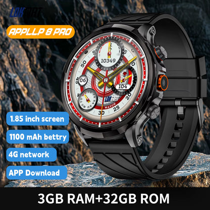 APPLLP 8 PRO Android Smart Watch Phone Big round Screen Wifi 4G Network Watch Camera Smartwatches SIM Card Watch Fitness