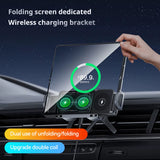 2-In-1 Car Wireless Charger Dual Coil Fold Screen Phone Fast Charging for  Galaxy Z Fold 5 6 Air Vent Car Phone Holder