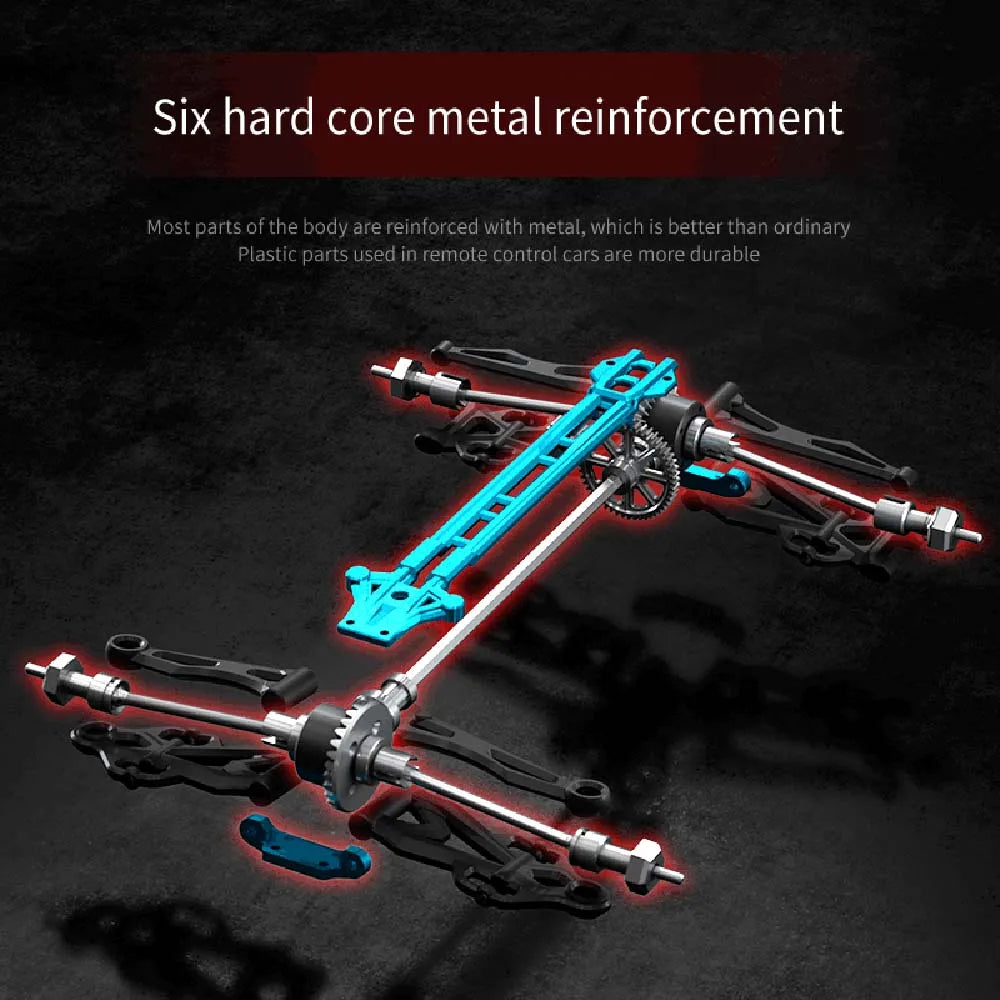 16101 /16102 PRO 1:16 High Speed RC Car with LED Light Drift 70KM/H 4WD RC Off-Road Car Monster Truck Toy for Kid Gifts
