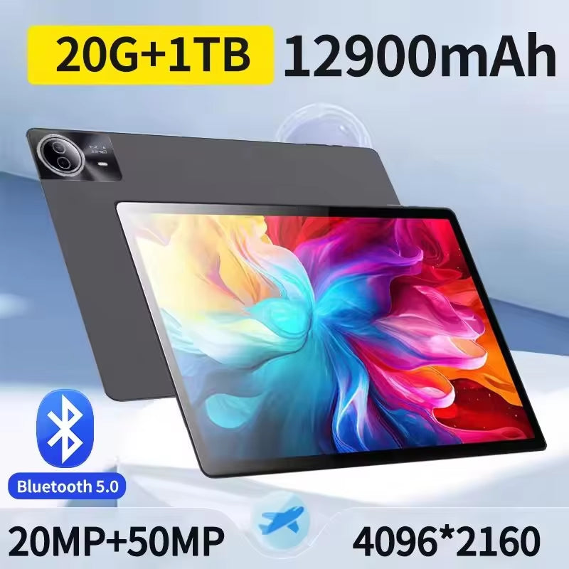 Massive 14-Inch Android Tablet 2025 Global Edition - 20GB RAM, 1TB ROM, 5G/Wi-Fi Dual SIM, 12900Mah & 10-Core Processor