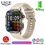 2024 New for Xiaomi Military Smart Watch Men IP68 5ATM Outdoor Sports Fitness Tracker Health Monitor 1.96" BT Call Smartwatch