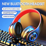 B39 Headphone with Wireless Bluetooth Colorful Light Pluggable Card Game Music Movement Bluetooth Headset for Phone