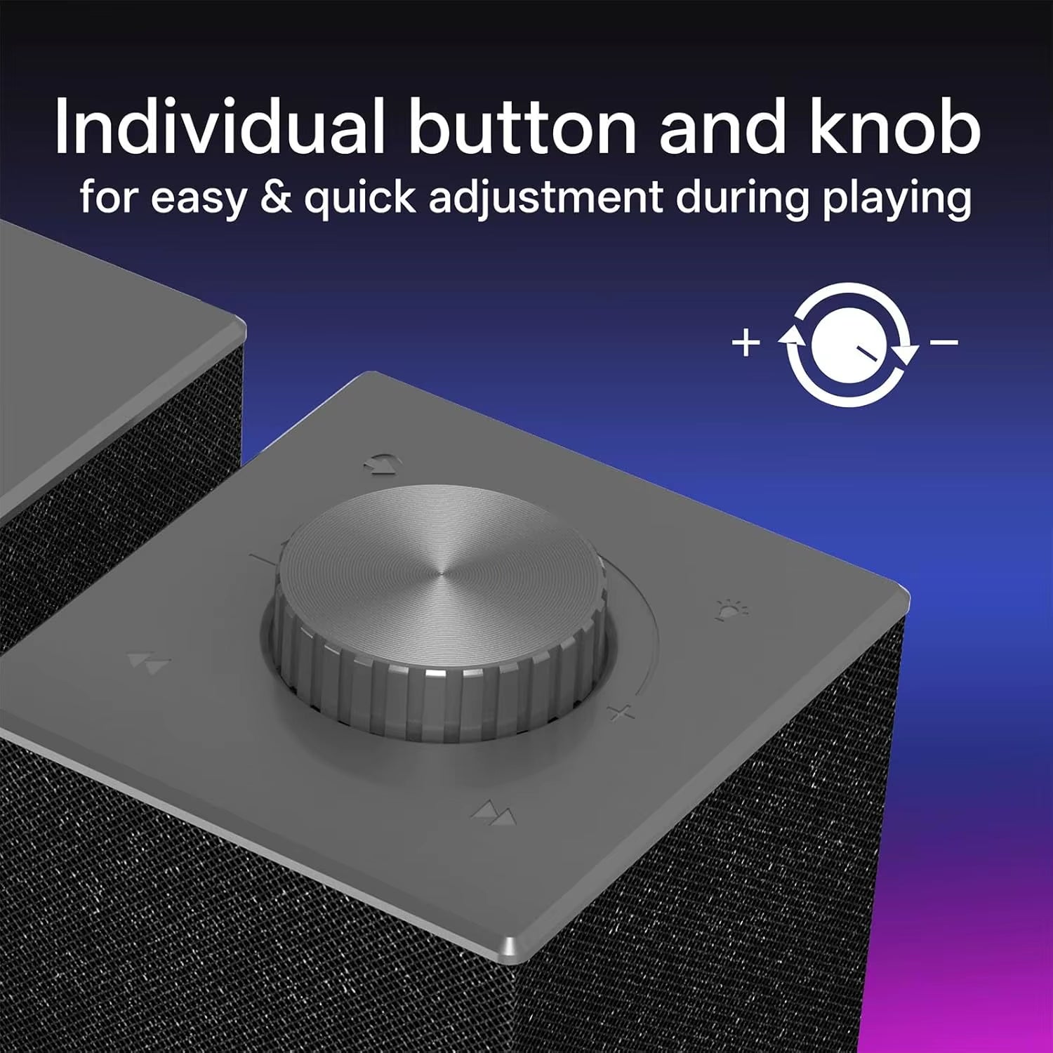 GS517 RGB Computer Speaker - 2.0 Stereo Sound System with BT & USB Dual Connectivity, 8 RGB Lighting Effects
