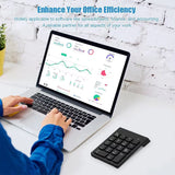 USB Wired Numeric Keypad 18-Key Mini Number Pad Portable 2.4G Wireless Digital Keyboard for Imac Macbook Laptop PC Notebook