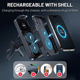 2-In-1 Car Wireless Charger Dual Coil Fold Screen Phone Fast Charging for  Galaxy Z Fold 5 6 Air Vent Car Phone Holder