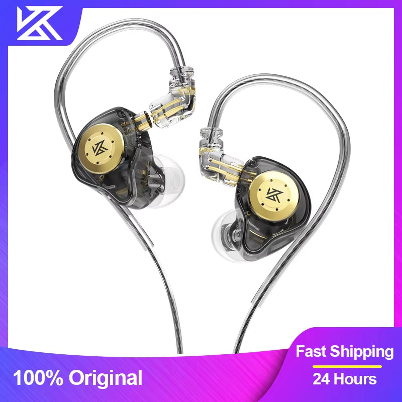 KZ EDX Pro Earphones Dynamic in Ear Monitor Hifi Wired Headphones Bass Stereo Game Music Earplugs Noice Cancelling Headset
