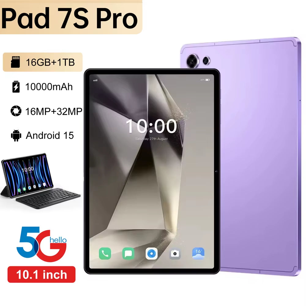 2025 Original Tab Pad 7S Pro 10" Android 15 Tablets Global Snapdragon 8 Gen3 22GB+2TB Tablet PC 10000Mah 5G Dual SIM Kids Tablet