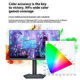 23.8 Inch 144Hz High Refresh Rate IPS Borderless Gaming Monitor 5Ms 99% RGB Gamut 178° View Angle with RGB Lighting Backshell