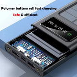 500000Mah 4In1 Solar Power Bank High Capacity 120W Fast Charging USB Typec LED Light Outdoor Battery for Iphone Samsung 2026 NEW