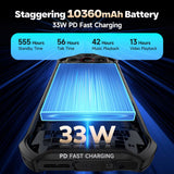 Armor X16 Pro 5G Rugged Phone 10360Mah up to 16GB RAM 256GB ROM 120Hz 6.56" Android Smartphone with Google Gemini
