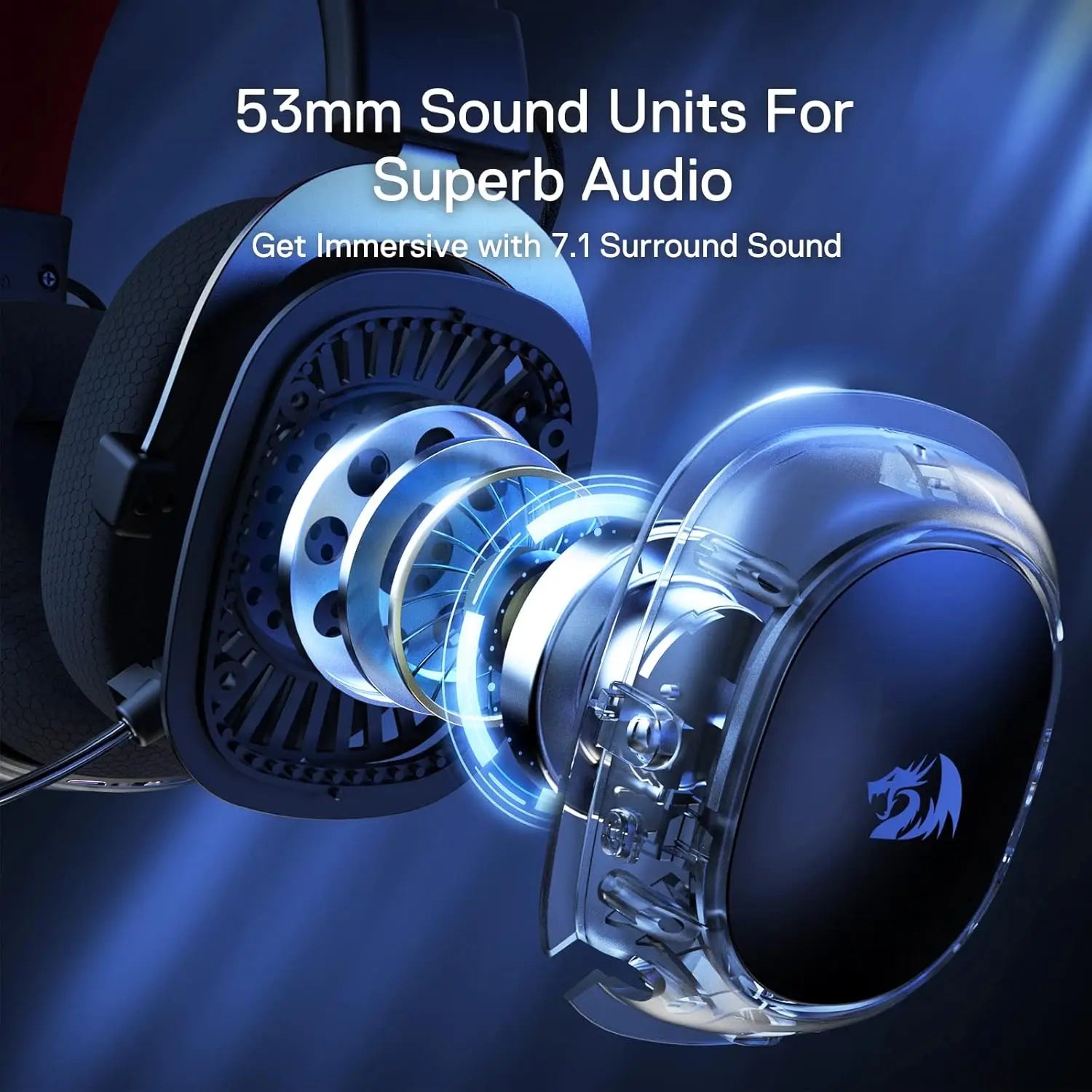 H510 PRO Zeus-X RGB Wireless Gaming Headset 7.1 Surround Sound 53MM Audio Drivers Multi Platforms Headphone