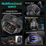 2024 New for Xiaomi Military Smart Watch Men IP68 5ATM Outdoor Sports Fitness Tracker Health Monitor 1.96" BT Call Smartwatch