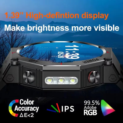 GPS Smart Watch Men Built-In GPS Bluetooth Call AI GPT Fitness Tracker Waterproof Military Sports Smartwatch for Men