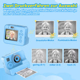 Kids Camera Instant Camera 1080P HD Dual Lens Selfie Digital Camera Print for Girls Boys Christmas Birthday Gifts Toys
