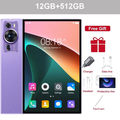 2025 New Original P60PRO Tablets 12Inch Global Version HD Tab Android 14 16GB+1TB Tablet 20000Mah 5G Dual SIM Wifi GPS Tablet PC