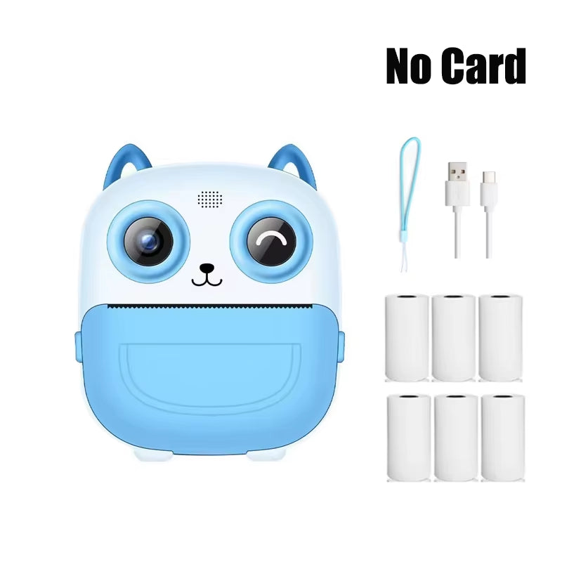 Kids Camera Instant Camera 1080P HD Dual Lens Selfie Digital Camera Print for Girls Boys Christmas Birthday Gifts Toys