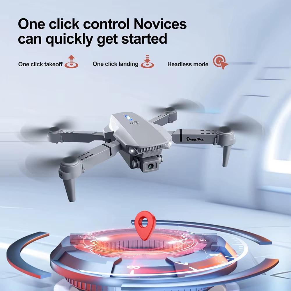 E88 4K Professional and Videography Aerial Drone with Large Screen on Remote Control Long Distance Children'S Toys
