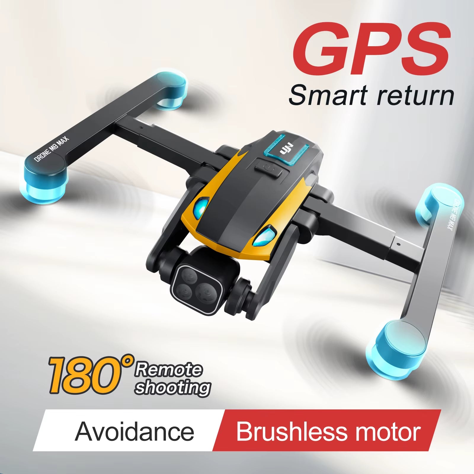 M8 Max Drone, 8K Camera Intelligent Obstacle Avoidance, Optical Flow Positioning Precise Hovering Shooting,