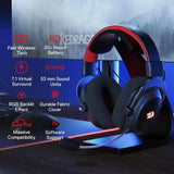 H510 PRO Zeus-X RGB Wireless Gaming Headset 7.1 Surround Sound 53MM Audio Drivers Multi Platforms Headphone