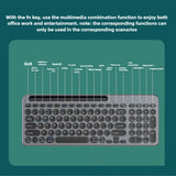 2.4G Wireless Keyboard and Mouse Combo Three-Mode Multi System Compatibility Bluetooth Keyboard Mouse Set Rechargeable Keyboards