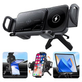2-In-1 Car Wireless Charger Dual Coil Fold Screen Phone Fast Charging for  Galaxy Z Fold 5 6 Air Vent Car Phone Holder