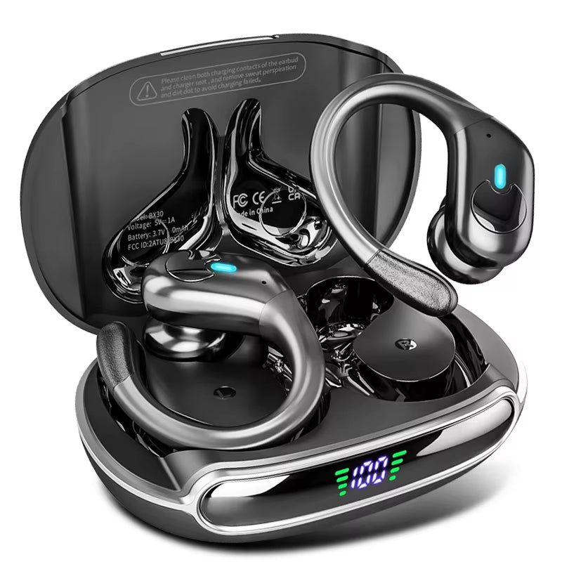 Wireless Earphones Headphones Hifi Music Stereo Sport Noise Reduction Headset Charging Box Led Display HD Call Earbuds