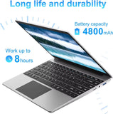 14 Inch Laptop PC 12GB LPDDR4 RAM 256GB SSD ROM 1080P FHD IPS Screen Windows 11 Computer with Celeron 4-Core Processor WIFI