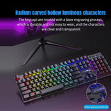104 Key Backlit Mechanical Keyboard Wired Gaming Keyboard Waterproof Luminous Keyboard and Mouse Set for Gamer PC Laptop Office