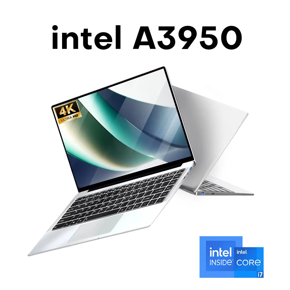 14.1"Laptop Computer PC  Core I7 8650U Atom 3950 Ultra Slim Notebook 12GB RAM 1TB 2TB SSD Office Study Windows 11 1920*1080