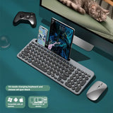 2.4G Wireless Keyboard and Mouse Combo Three-Mode Multi System Compatibility Bluetooth Keyboard Mouse Set Rechargeable Keyboards