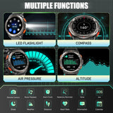 New Smart Watch KE5 3ATM Waterproof Original Design Sports Watch with Compass and Altitude Barometer LED Flashlight Call