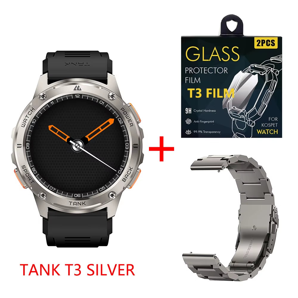 Original  TANK T3 Smart Watch for Men Military Smartwatch Women Digital Fitness Watches AMOLED AI Voice AOD Bluetooth