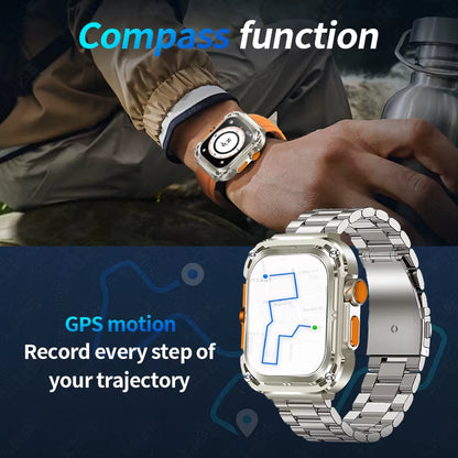 2025 New 2.1" Ultra HD NFC Voice Call Smart Watch Men Compass GPS Track 460Mah Battery Waterproof Watches for HUAWEI Xiaomi