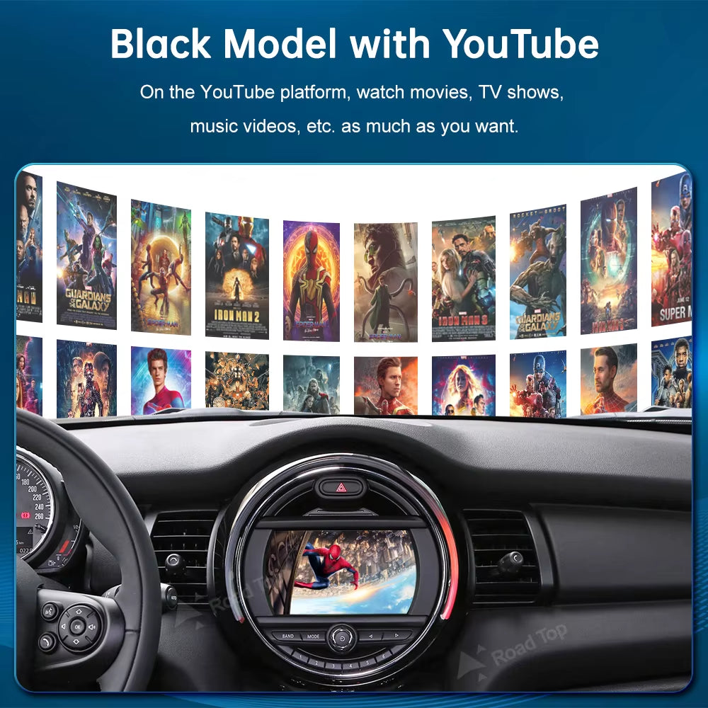 Roadtop Wireless Carplay Android Auto for Mini R55 R56 R57 R58 R60 R61 F54 F55 F56 Clubman Countryman Cooper John Cooper Works