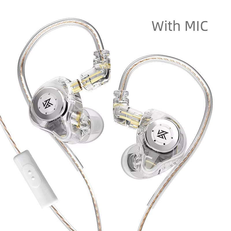 KZ EDX Pro Earphones Dynamic in Ear Monitor Hifi Wired Headphones Bass Stereo Game Music Earplugs Noice Cancelling Headset