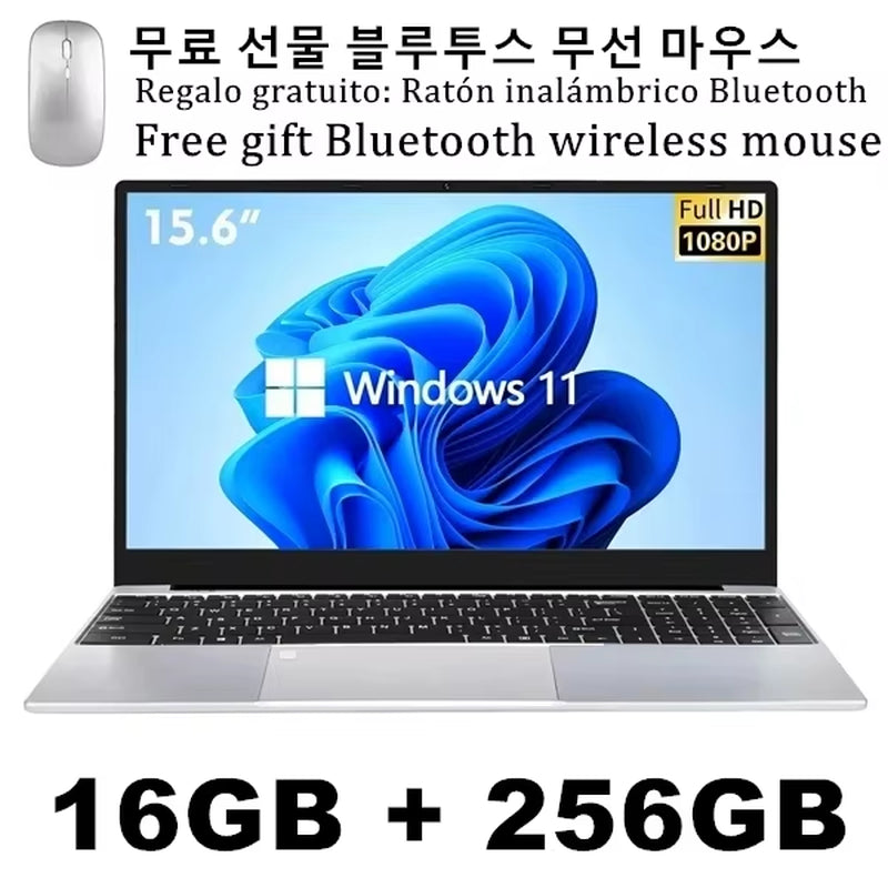 QMDZ 15.6" Laptop Computer  Celeron N5095 Notebook PC 16GB 32GB Ram 128GB-2TB SSD Office Study PC Windows 11 1080P Laptops